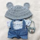 ちびぬい服　ハンドメイド♪  服上下とクマの帽子とかばんの4点セット