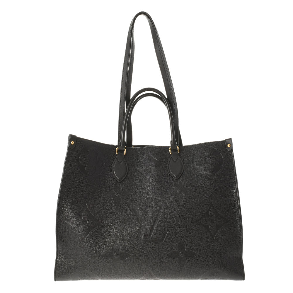 LOUIS VUITTON ルイヴィトン モノグラム アンプラント オンザゴーGM 2WAYトート ノワール M44925 ユニセックス レザー ハンドバッグ ABランク 中古 