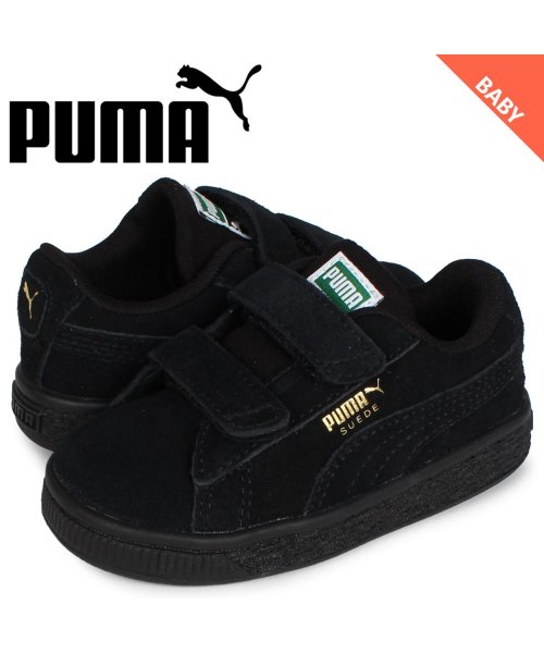 プーマ PUMA スウェード クラシック スニーカー ベビー キッズ スエード ベルクロ SUEDE CLASSIC 21 V INF ブラック 黒 38056