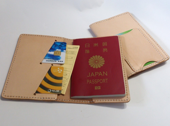 手縫い【染色可】パスポートケース PPC-02 Passport Case ヌメ革生成り