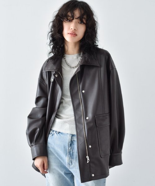 CODE A ｜ faux leather blouson