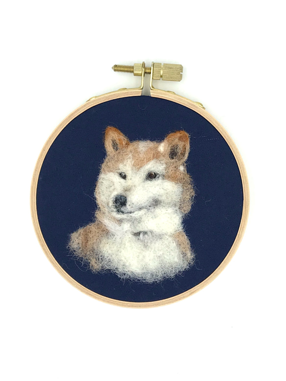 羊毛フェルト刺繍 ☆柴犬☆