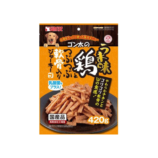 マルカン うま味鶏とつぶつぶ軟骨入りジャーキー 420g FC988PT-SGN-015