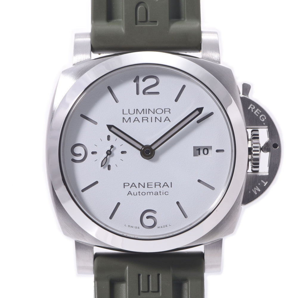 OFFICINE PANERAI オフィチーネパネライ ルミノール マリーナ 44mm PAM01314 メンズ SS/ラバー 腕時計 自動巻き 白文字盤 Aランク 中古 