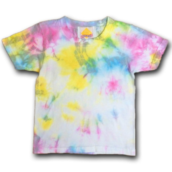 HIPPIES DYE 手染めタイダイ絞り染め　Ｔシャツ♪キッズ110cm HD11-99