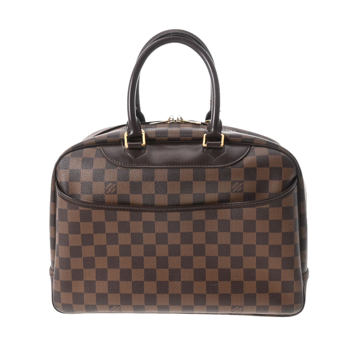 LOUIS VUITTON ルイヴィトン ダミエ ドーヴィル SPオーダー ブラウン N47272 レディース ダミエキャンバス ハンドバッグ Bランク 中古 