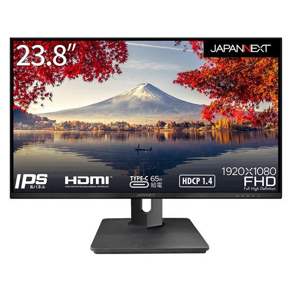 ジャパンネクスト 23.8インチ液晶ディスプレイ JN-HSP238IPSFHD-C65W 1個