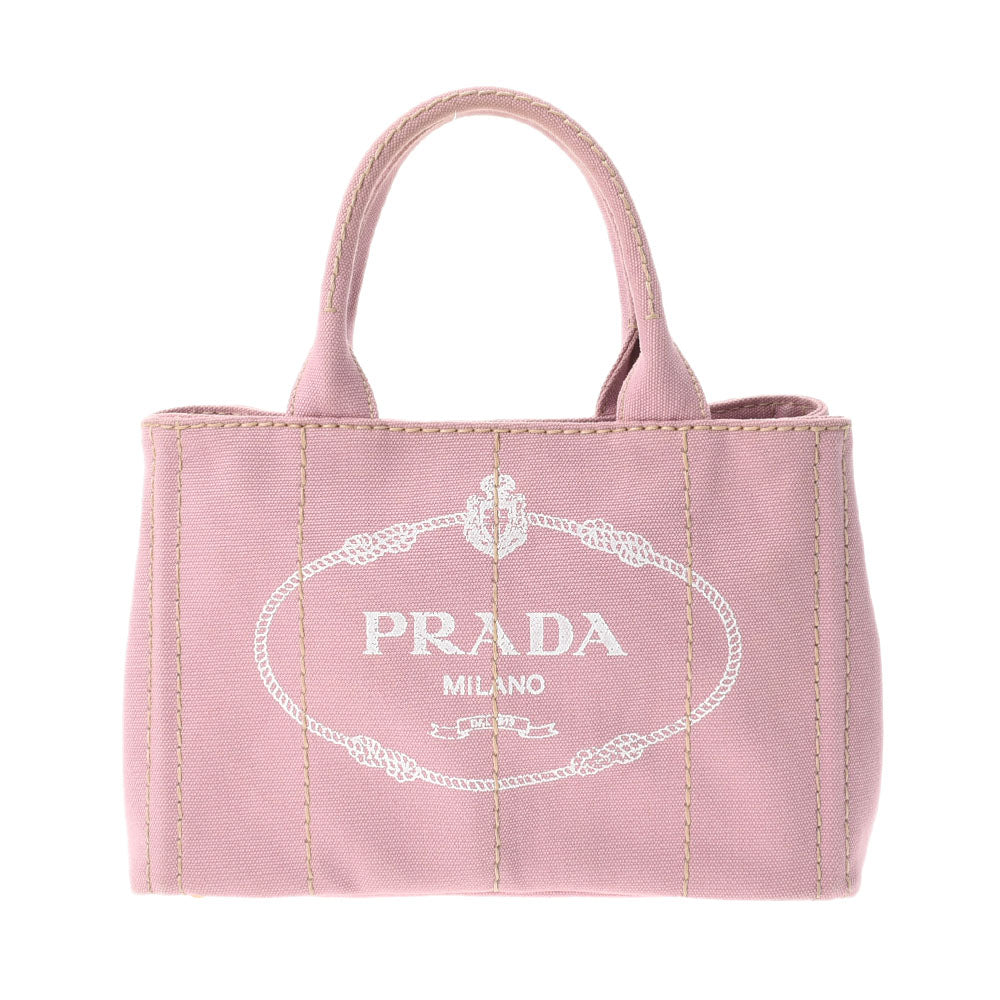 PRADA プラダ カナパミニ ピンク 1BG439 レディース キャンバス トートバッグ ABランク 中古 