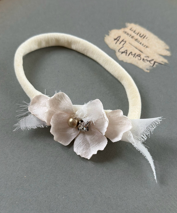 ホワイトストックbaby head band