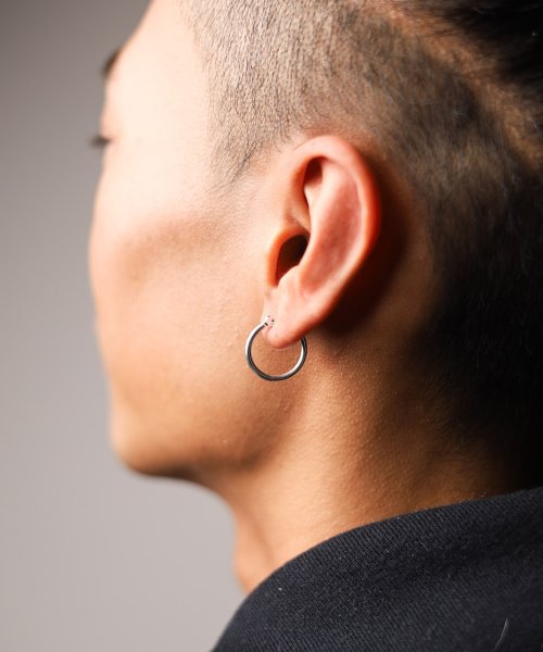 【Al】【PA23002－2】【Pledge】Silver 925 Hoop Earrings Mini(ソロ)