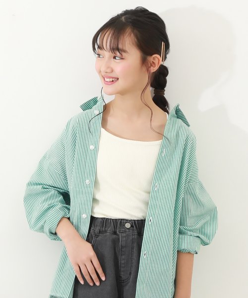 リブキャミソール(140cm以上カップ付き) 子供服 キッズ 女の子 トップス タンクトップ キャミソール ノースリーブ