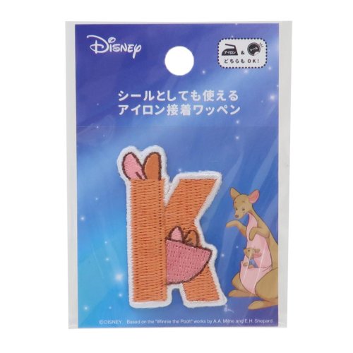 くまのプーさん ワッペン アルファベットワッペン K カンガ ディズニー 社コッカ 手芸用品 キャラクター グッズ