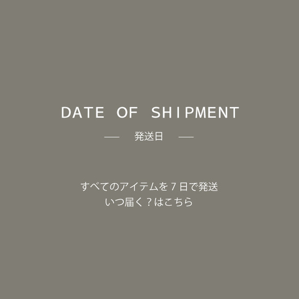 発送日／ご購入前に必ずお読みください