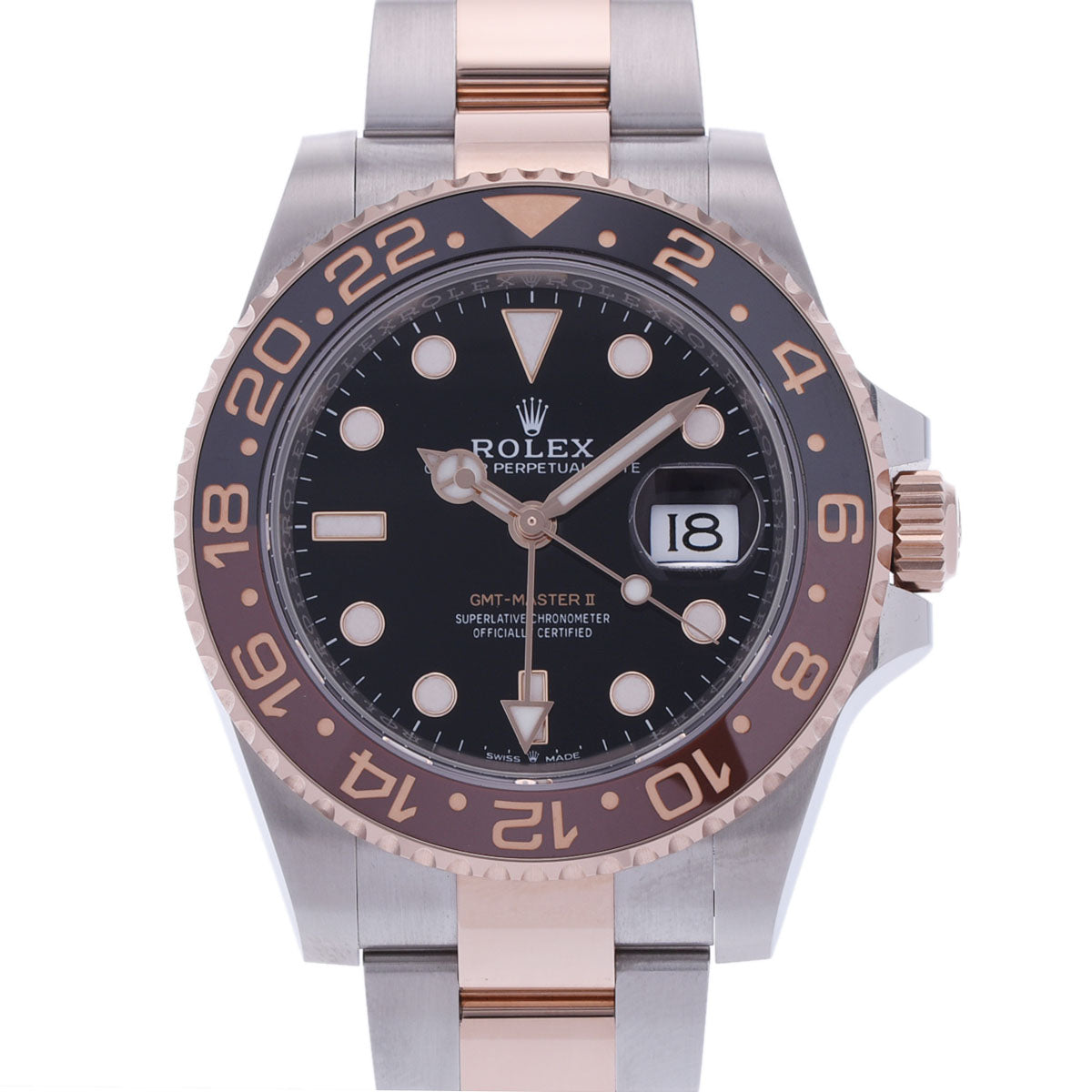 【現金特価】ROLEX ロレックス GMTマスター2 2023年10月 126711CHNR メンズ SS/エバーローズゴールド 腕時計 自動巻き 黒文字盤 未使用 