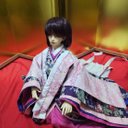 【販売中】平安十二単風　紫の花模様（表着）【ＳＤ１３・ＳＤ】