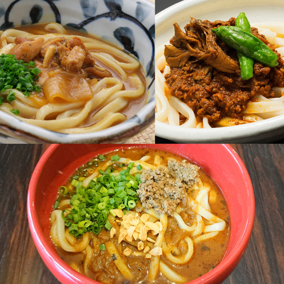 【本州のみ送料無料】老舗うどん店が作る「本格カレーうどん３種セット」