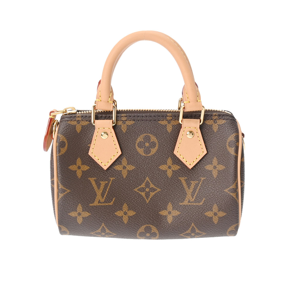 LOUIS VUITTON ルイヴィトン モノグラム ナノスピーディ ブラウン M81085 レディース モノグラムキャンバス ショルダーバッグ 未使用 