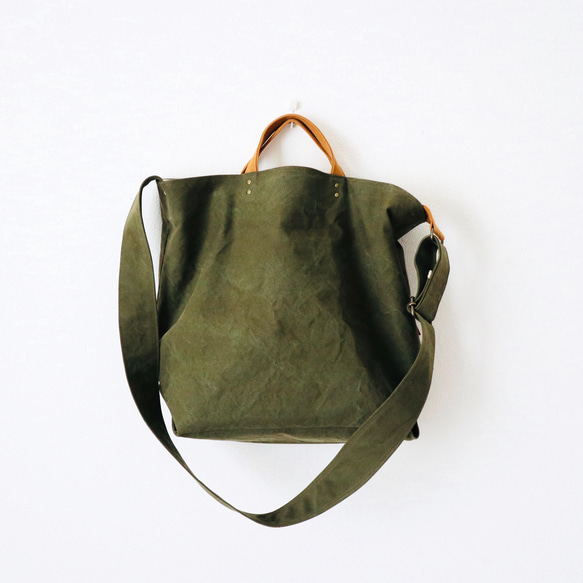 L・ボーイッシュショルダーtotebag／army duck