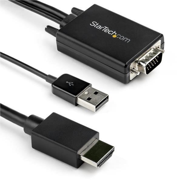 変換ケーブル　VGA - HDMI　2m 変換アダプタ VGA2HDMM2M　1個　StarTech.com