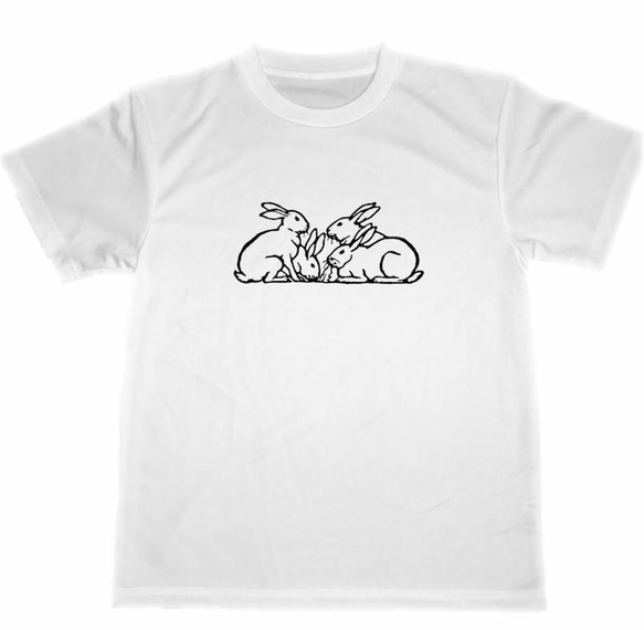 ウサギ　ドライ　Tシャツ　アニマル　兎　卯年　干支　動物　グッズ