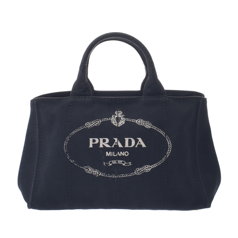 PRADA プラダ カナパ 黒 レディース キャンバス トートバッグ Bランク 中古 