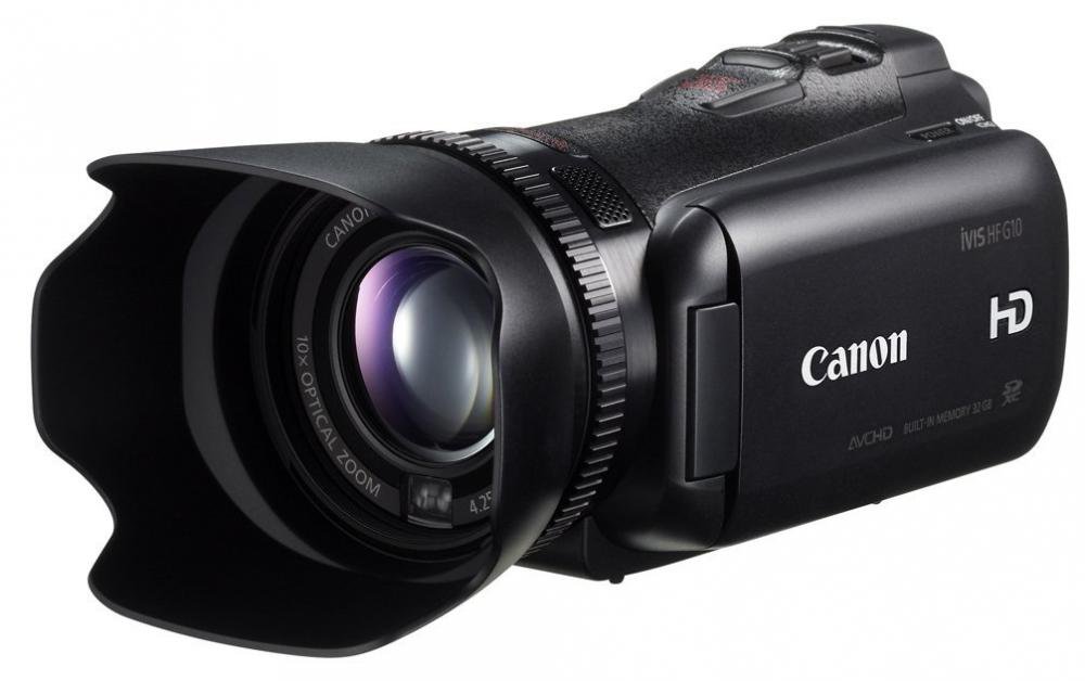 Canon デジタルビデオカメラ iVIS HF G10 IVISHFG10 光学10倍 光学式手ブレ補正 内蔵メモリー32GB【中古品】