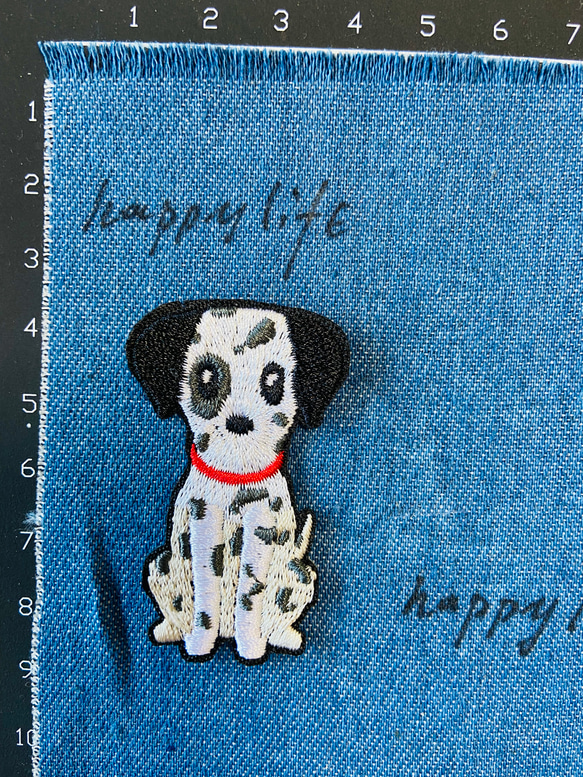 1枚入　犬　ワンちゃん　イヌ刺繍アイロンワッペン