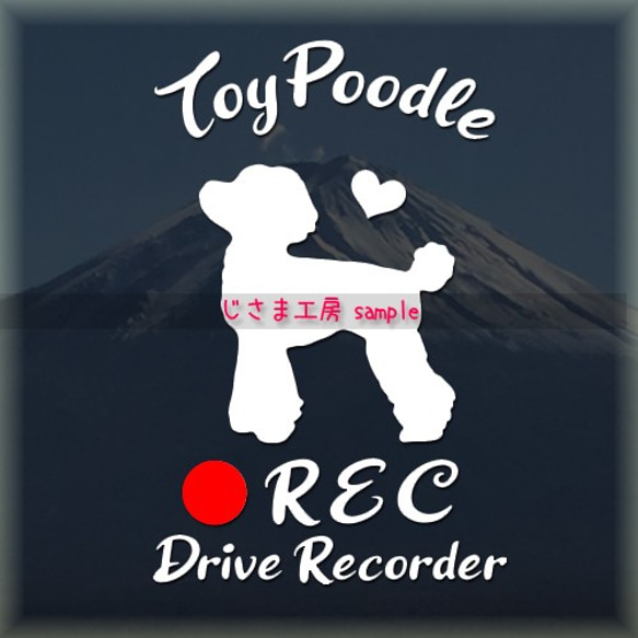 わんちゃんの可愛いドラレコステッカー!!『DRIVE　RECORDER』