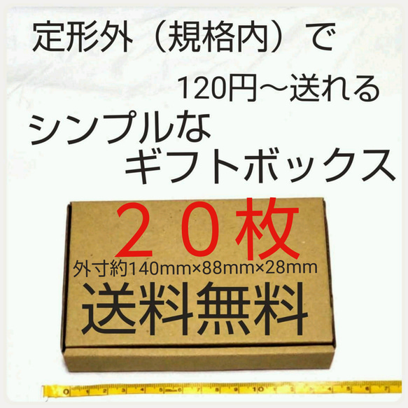 定形外郵便用小型ダンボール20枚：厚さMAX3cm定形外郵便規格内サイズ