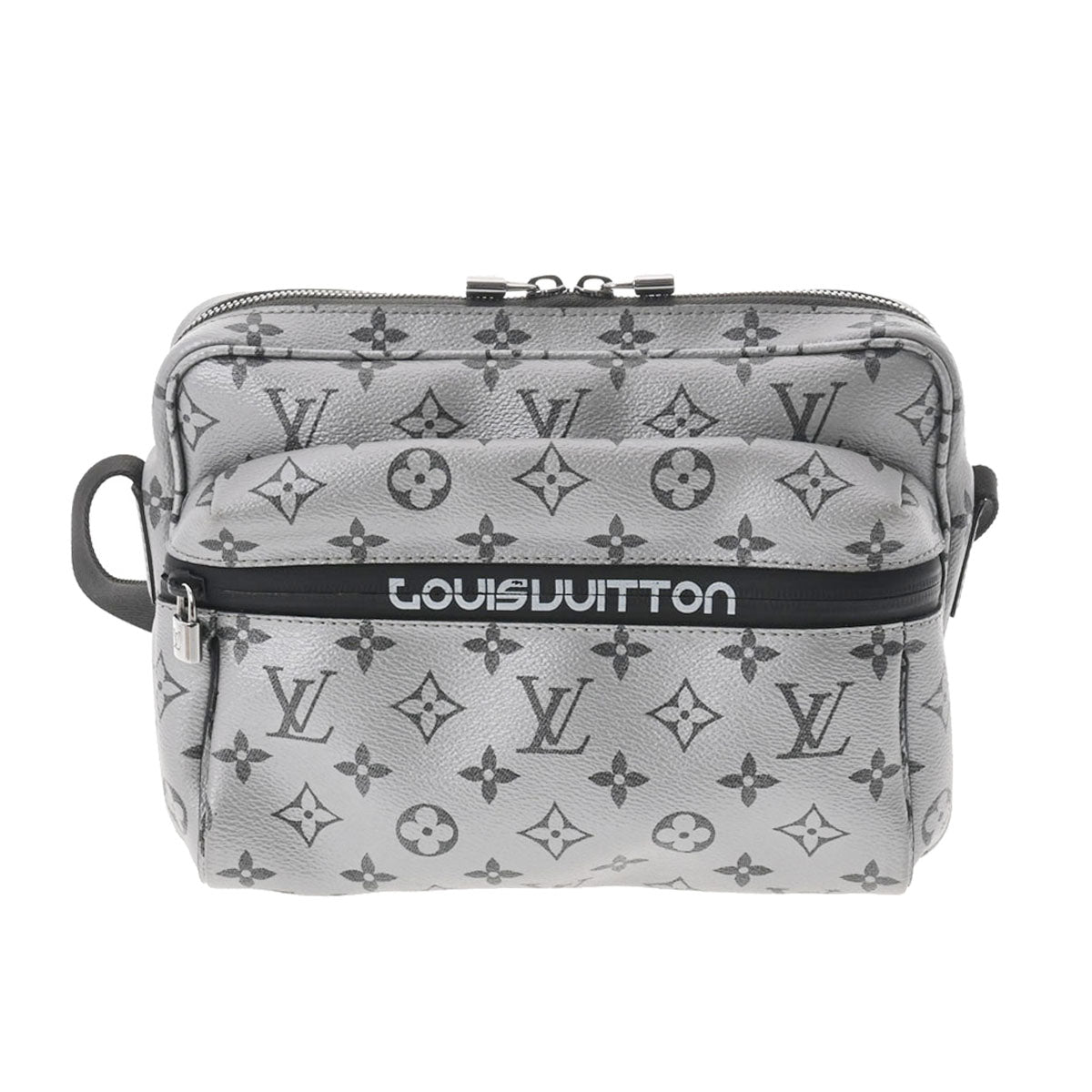 LOUIS VUITTON ルイヴィトン モノグラム リフレクトメッセンジャー PM 日本限定 シルバー M43859 メンズ モノグラムリフレクト キャンバス ショルダーバッグ ABランク 中古 