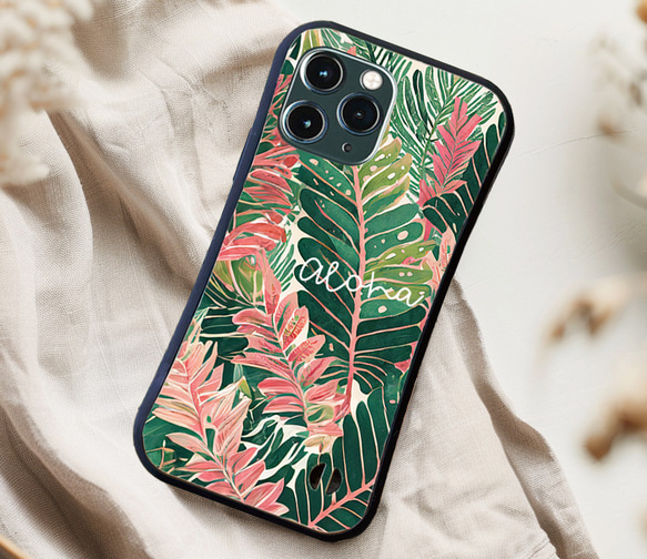 【耐衝撃ケース】 ボタニカル iPhoneケース ROYAL PINK HAWAII ピンク ハワイ 植物