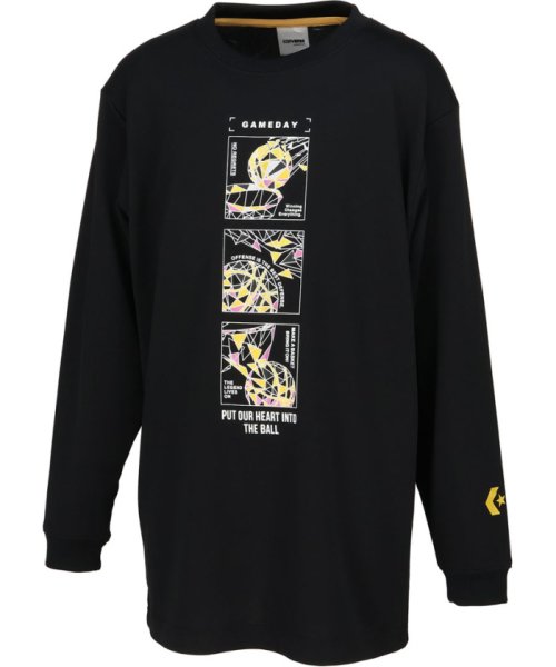 CONVERSE コンバース バスケット JRプリントロングスリーブシャツ Tシャツ 長袖 ロンT