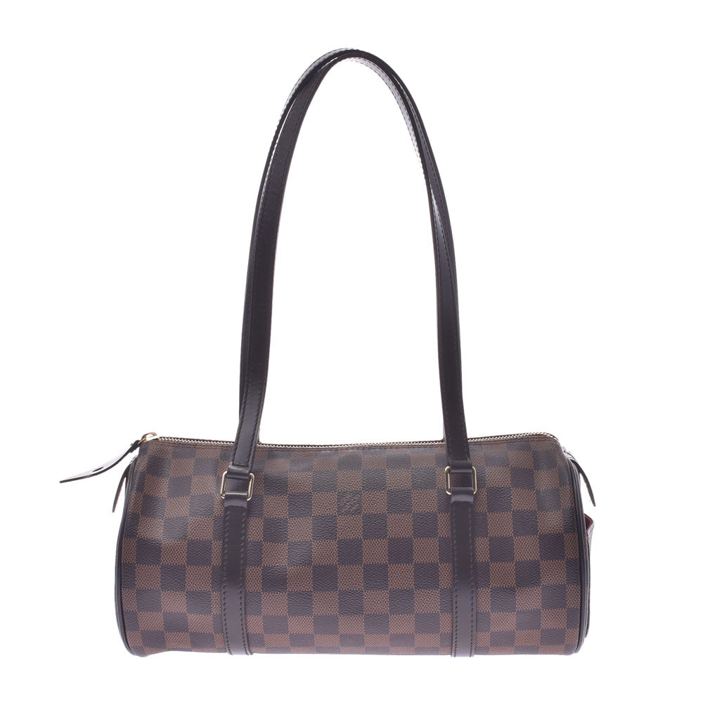 LOUIS VUITTON ルイヴィトン ダミエ パピヨン 現行 ブラウン N41210 レディース ダミエキャンバス ハンドバッグ ABランク 中古 