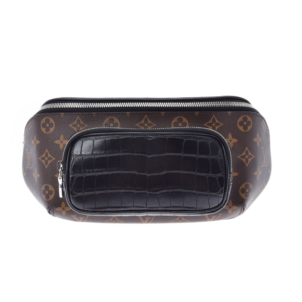 LOUIS VUITTON ルイヴィトン モノグラム エキゾチック バムバッグ ブラウン N96217 レディース クロコダイル  ウエストバッグ Aランク 中古 