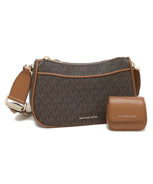 マイケルコース ショルダーバッグ モノグラム AIRPODSケース ブラウン レディース MICHAEL KORS 32S3GJ6C8B 252