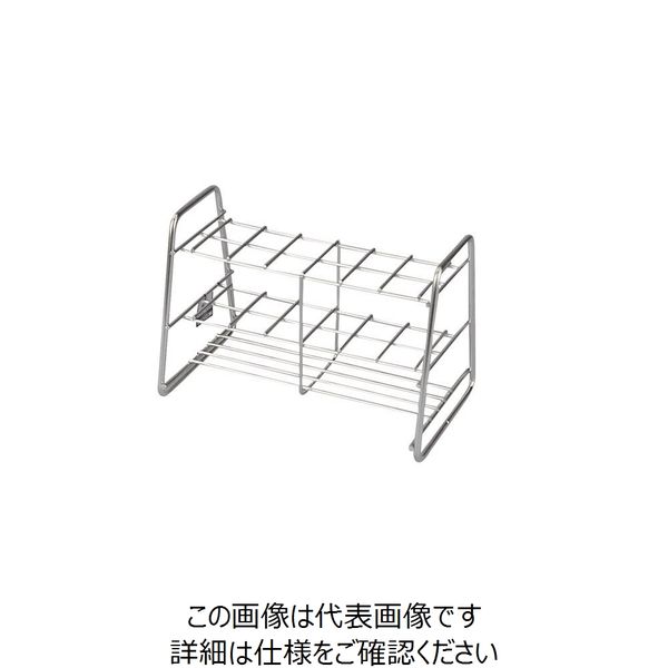 ナリカ 試験管立て SS18-24N 台形フレームタイプ ステンレス製 F35-5674 1セット（3個）（直送品）