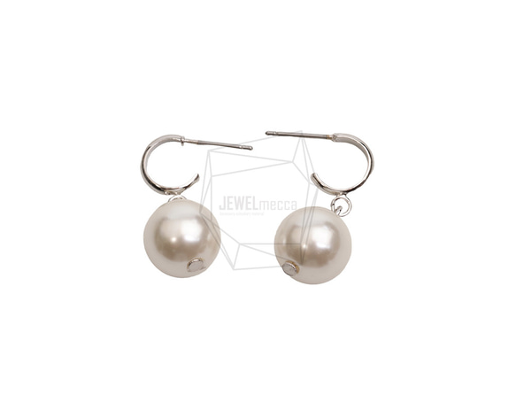 ERG-2558-R【2個入り】パールラウンドピアス ,Pearl round Post Earring