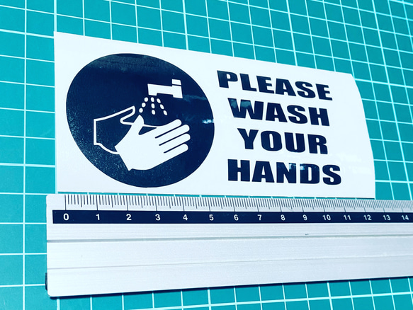 PLEASE WASH HANDS ステッカーS