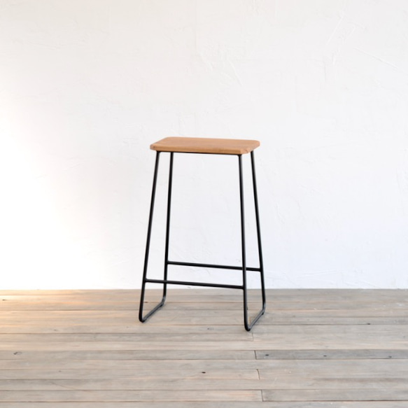 TRAPEZOID STOOL  H630 - PINE・HIGH （ハイチェア）