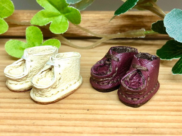 森き　丸ワラビーシューズ　一足　miniature boots.