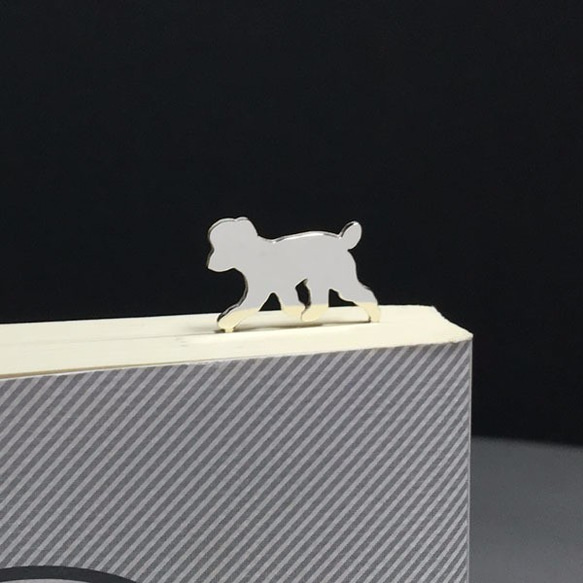 Dog-BookMark-15　トイプードル シルバーブックマーク しおり