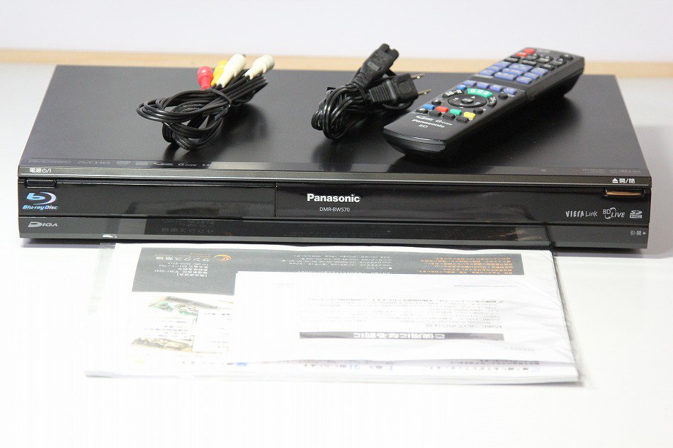 Panasonic 320GB 2チューナー ブルーレイディスクレコーダー ブラック DIGA DMR-BW570【中古品】