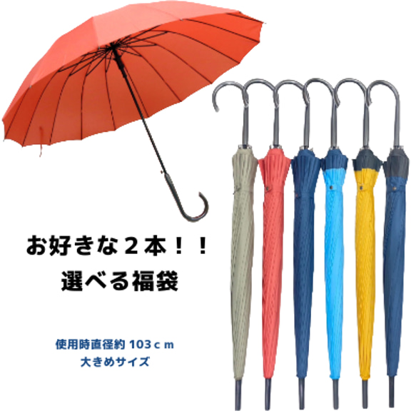 16本骨傘和傘　お好きな2本　選べる福袋　男女兼用サイズ　　540