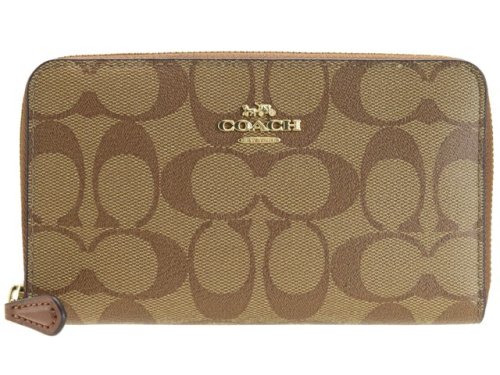 COACH コーチ MEDIUM ZIP AROUND シグネチャー ラウンドファスナー 長財布