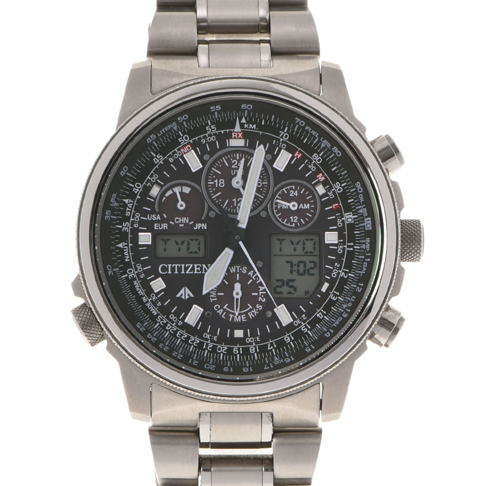 CITIZEN シチズン プロマスター エコドライブ U680-T016677 メンズ TI 腕時計 ソーラー電波時計 Aランク 中古 