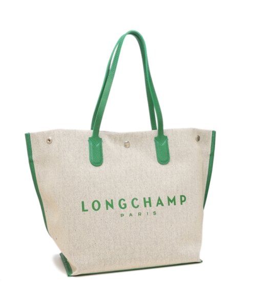 ロンシャン トートバッグ ロゾ Lサイズ ロゴ ベージュ グリーン レディース LONGCHAMP 10090 HSG 129