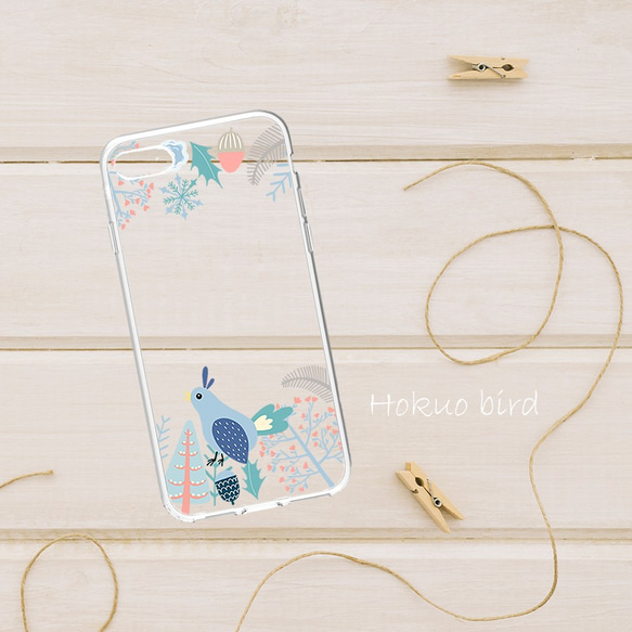 【名入れ可ハードケース】Hokuo Bird Clear ＊ iPhone・Android スマホケースほぼ全機種対応