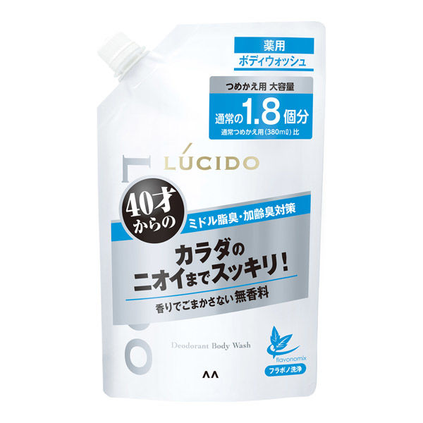 マンダム ルシード 薬用デオドラントボディウォッシュ つめかえ用  832259 1ケース（8個入）（直送品）