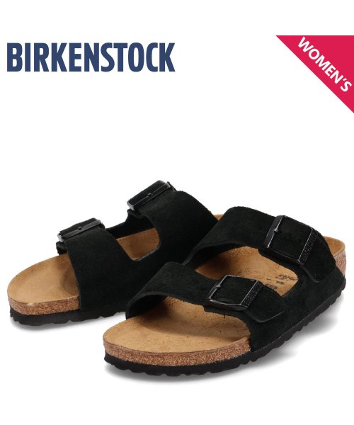 ビルケンシュトック BIRKENSTOCK アリゾナ サンダル レディース 細幅 普通幅 スエードレザー ARIZONA ブラック 黒