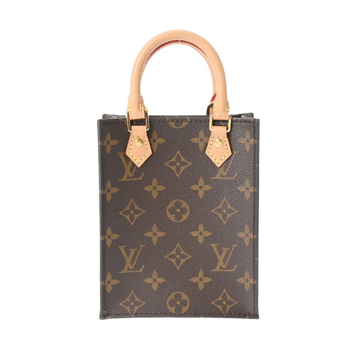 LOUIS VUITTON ルイヴィトン モノグラム プティット サックプラ 旧型 2WAY ブラウン M69442 レディース モノグラムキャンバス ハンドバッグ Aランク 中古 